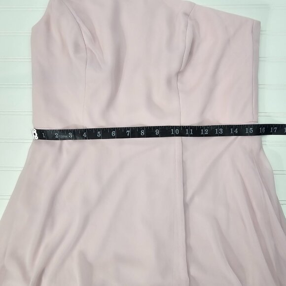 Thread Women's Pink One Shoulder Circle Skirt Chiffon Maxi Dress Size 10R NWT - Picture 15 of 16